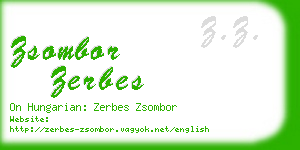 zsombor zerbes business card